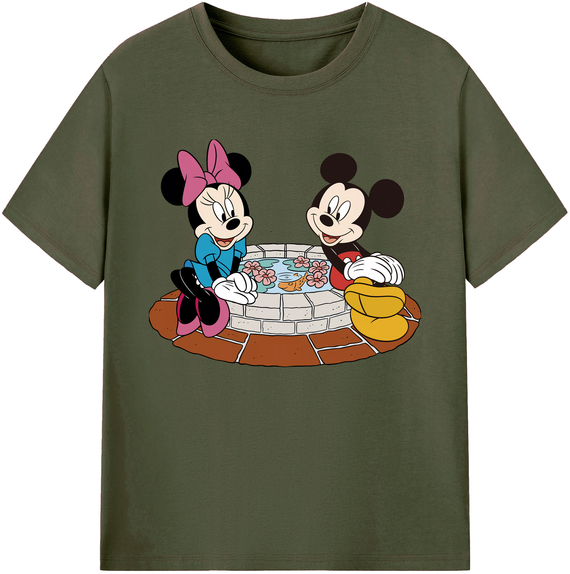 ミッキーマウス Mickey Mouse 綿100％ メンズ半袖Tシャツ｜肌触りやわらか＆通気性